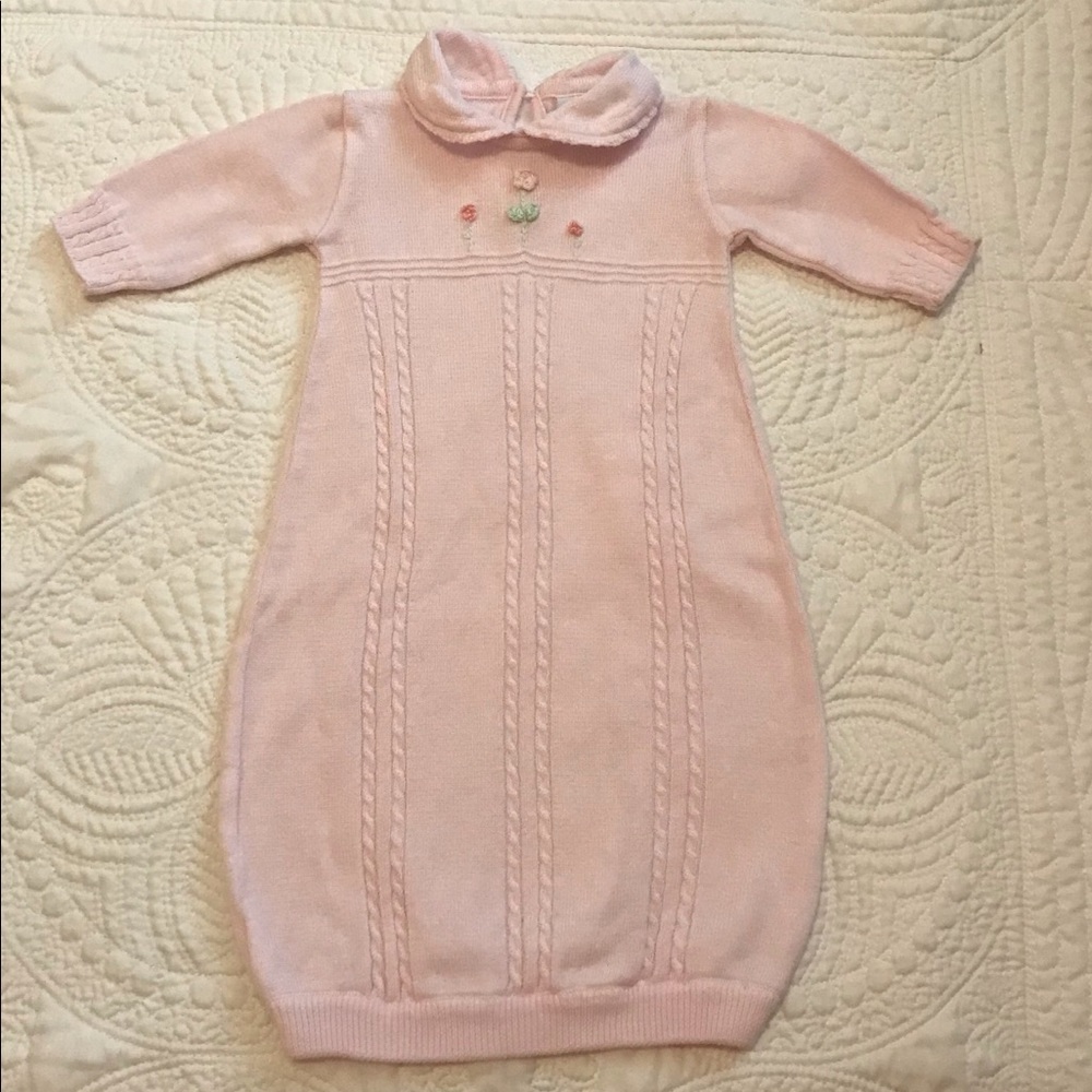 EUC.  3m.  Florence Eiseman Pink Embroidered Gown